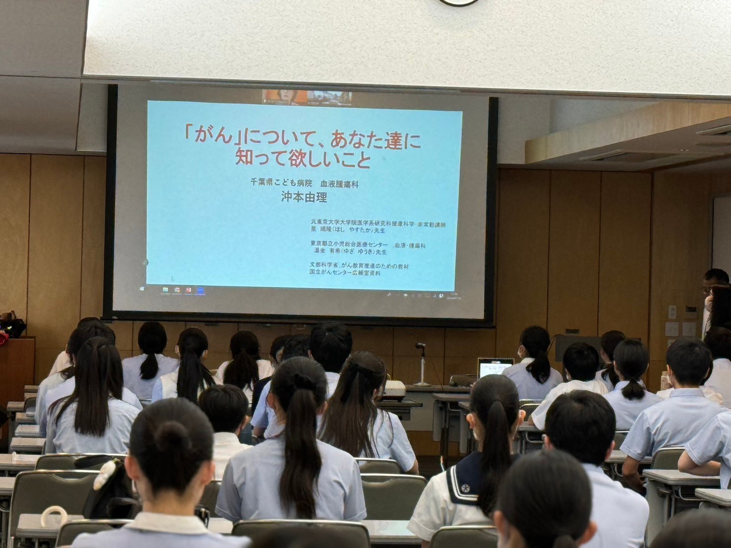 7月16日　昭和学院 秀英高校で出前教室をしました